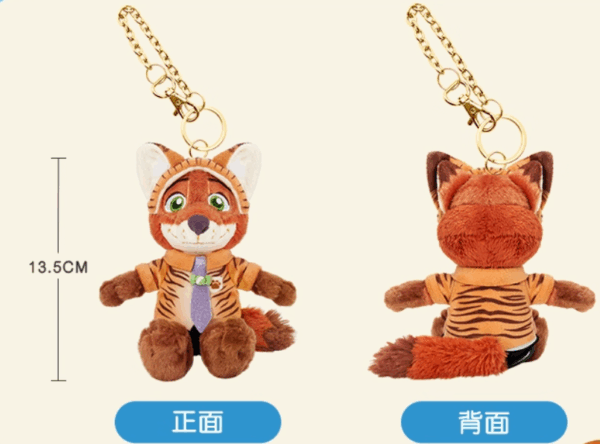 【現貨】上海迪士尼｜2024萬聖動物方城市尼克毛絨玩具鑰匙圈