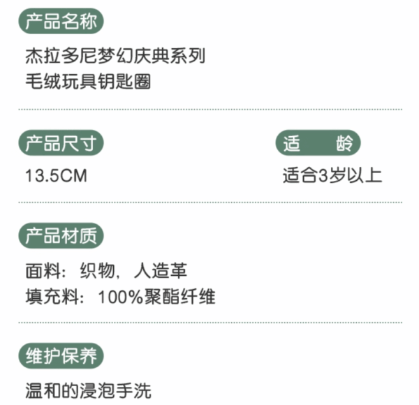 【現貨】上海迪士尼｜2025杰拉多尼夢幻慶典系列毛絨玩具鑰匙圈