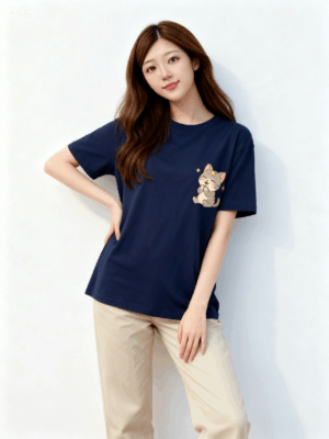 【自有品牌】星語貓咪系列-知足常樂T-Shirt