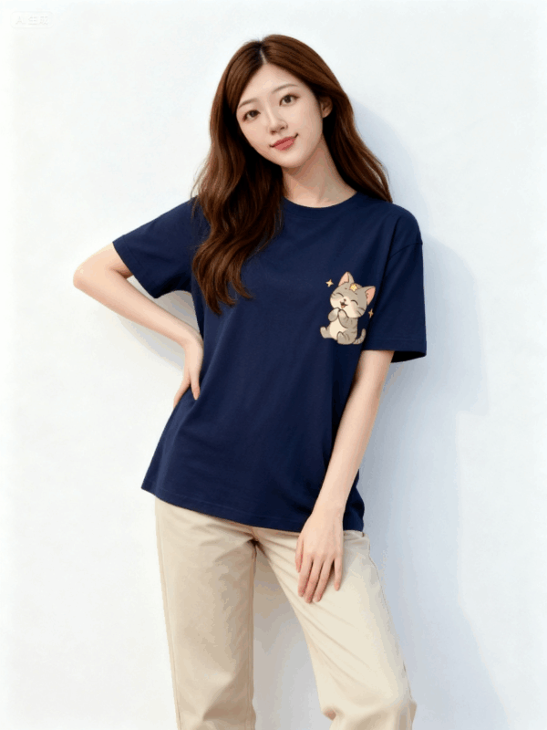 星語貓咪系列-知足常樂T-Shirt