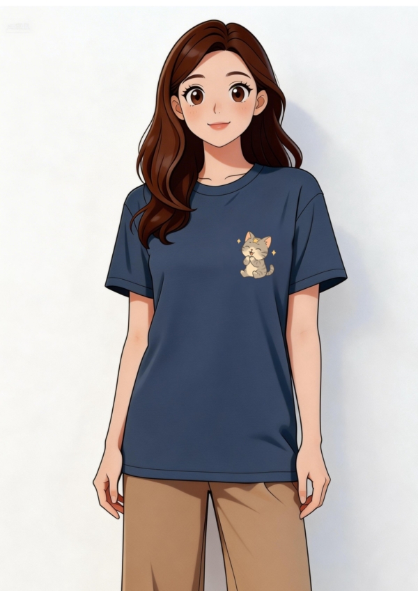 星語貓咪系列-知足常樂T-Shirt