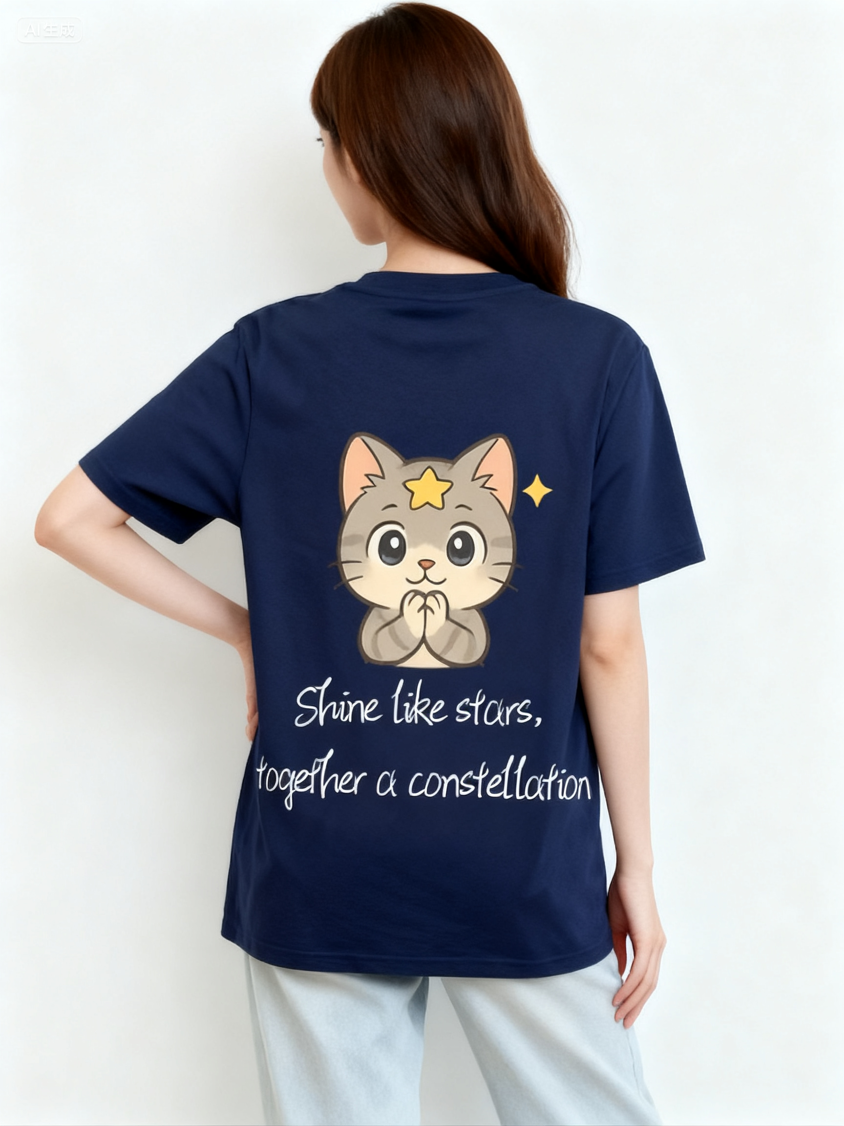 【自有品牌】星語貓咪系列-綻放人生T-Shirt