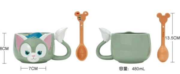 【現貨】上海迪士尼｜杰拉多尼帶勺馬克杯辦公室陶瓷水杯