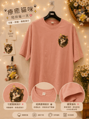 星語貓咪系列-喵星探險T-Shirt