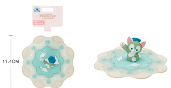 【現貨】上海迪士尼｜達菲 Duffy玲娜貝兒 LinaBell杰拉多尼 Gelatoni花邊造型防塵硅胶杯蓋