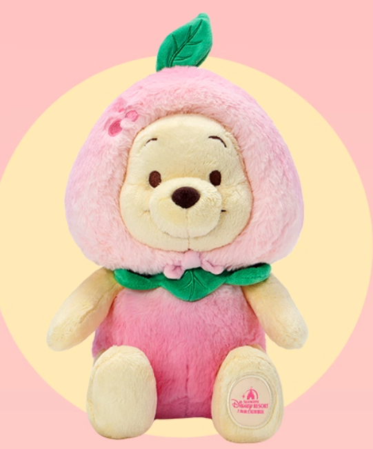 【現貨】上海迪士尼｜水蜜桃小熊維尼9英寸毛絨玩具玩偶