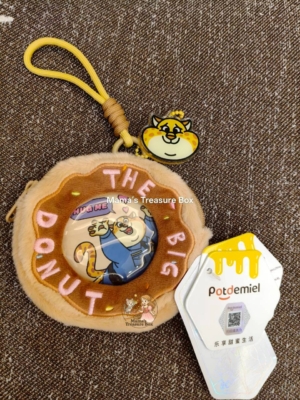 【現貨】迪士尼正版potdemiel蜂蜜罐豹警官甜甜圈耳機毛絨掛件