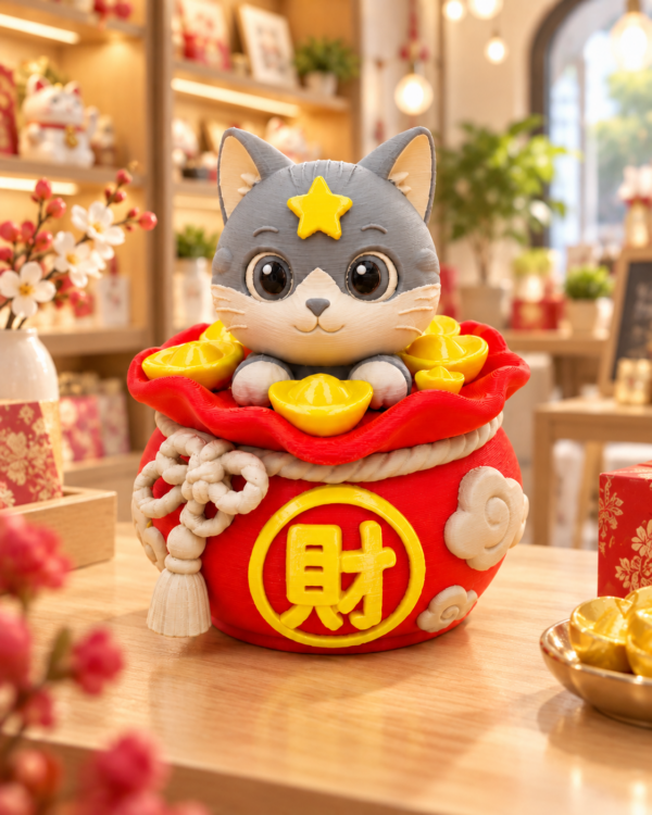 《星語3D典藏》財運系列-No.06 赤金納福